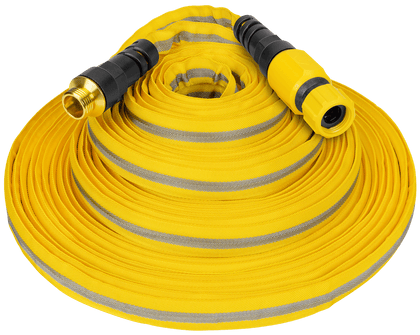 maybe an image about 5/8" x 100' FLATJACKET Hose - Yellow