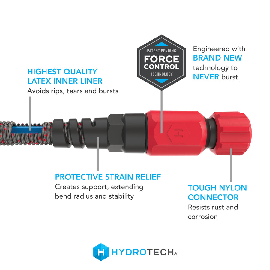 5/8" x 200' Expandable Burst Proof Hose- Red