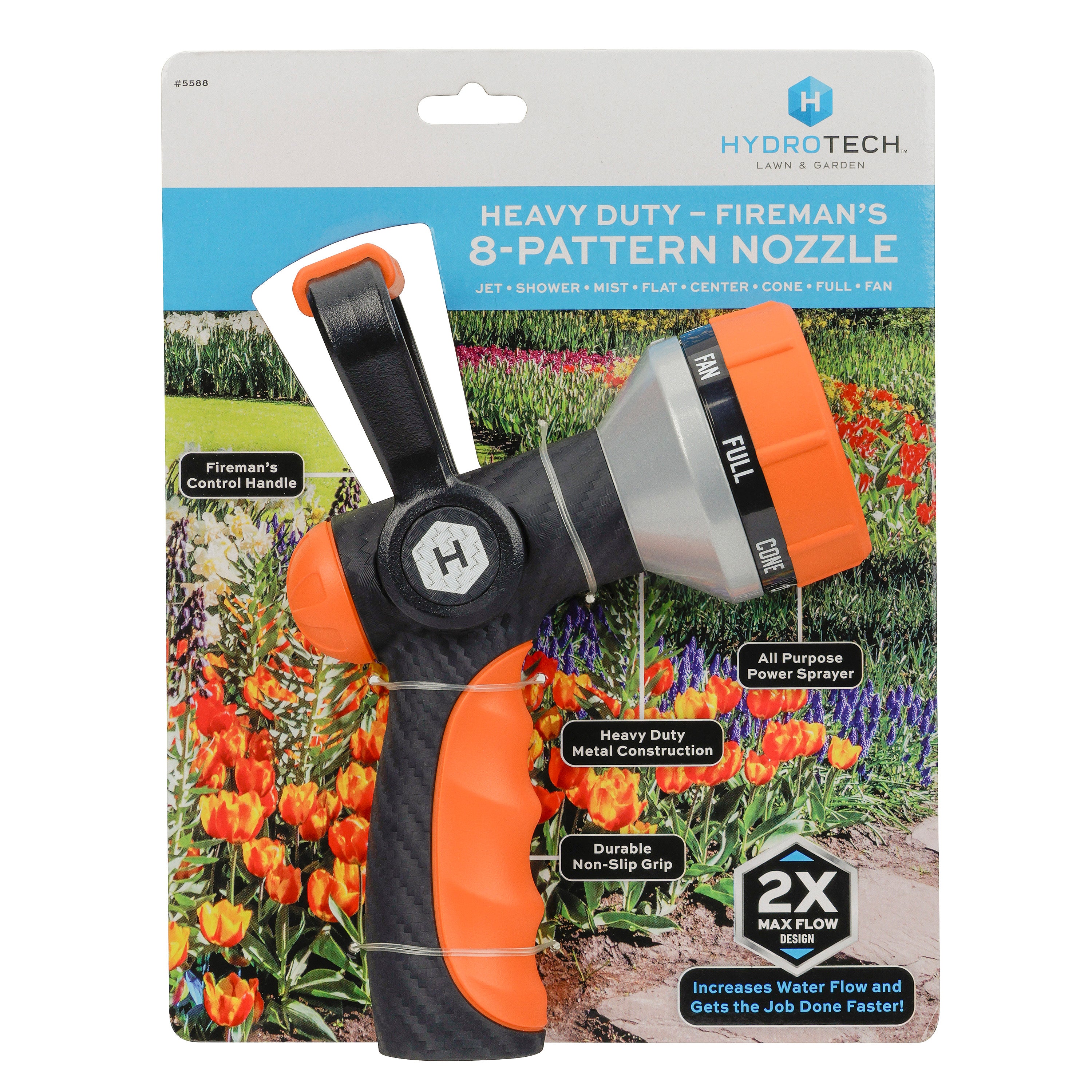 Fontaine 8デックセット Heavy Duty Fireman's 8 Pattern Nozzle