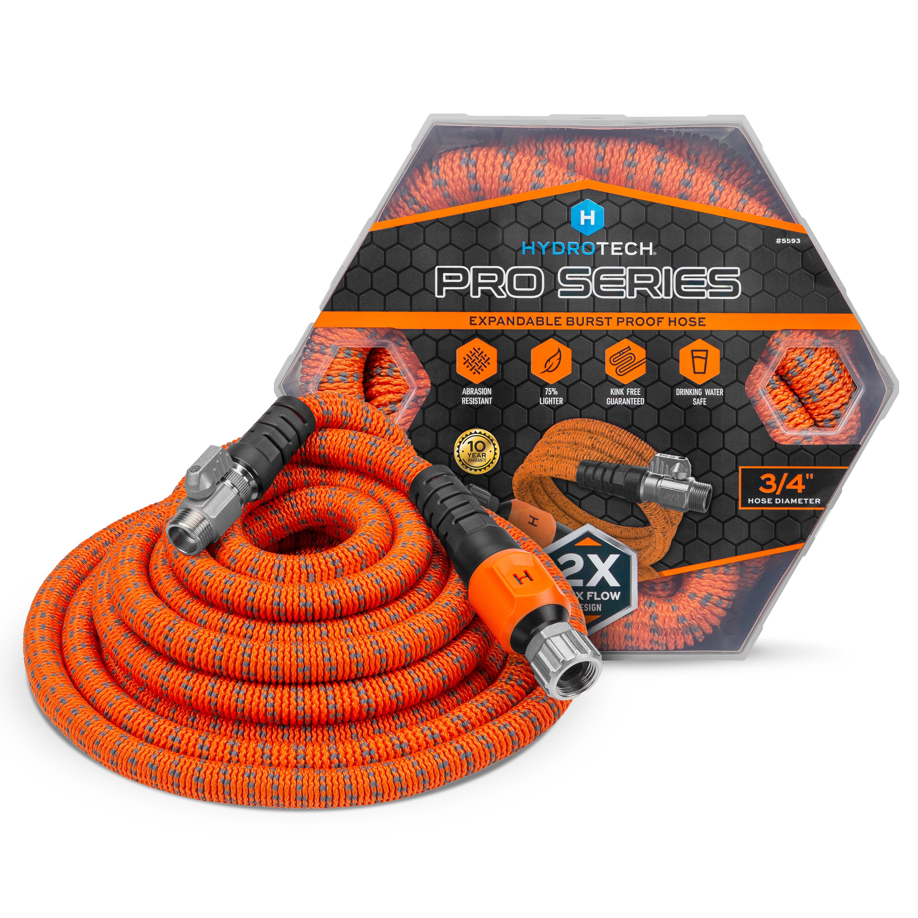 Hose Path Building Pro Series Expandable 3/4 in Diameter x 75 ft. Max-Flow Hose
