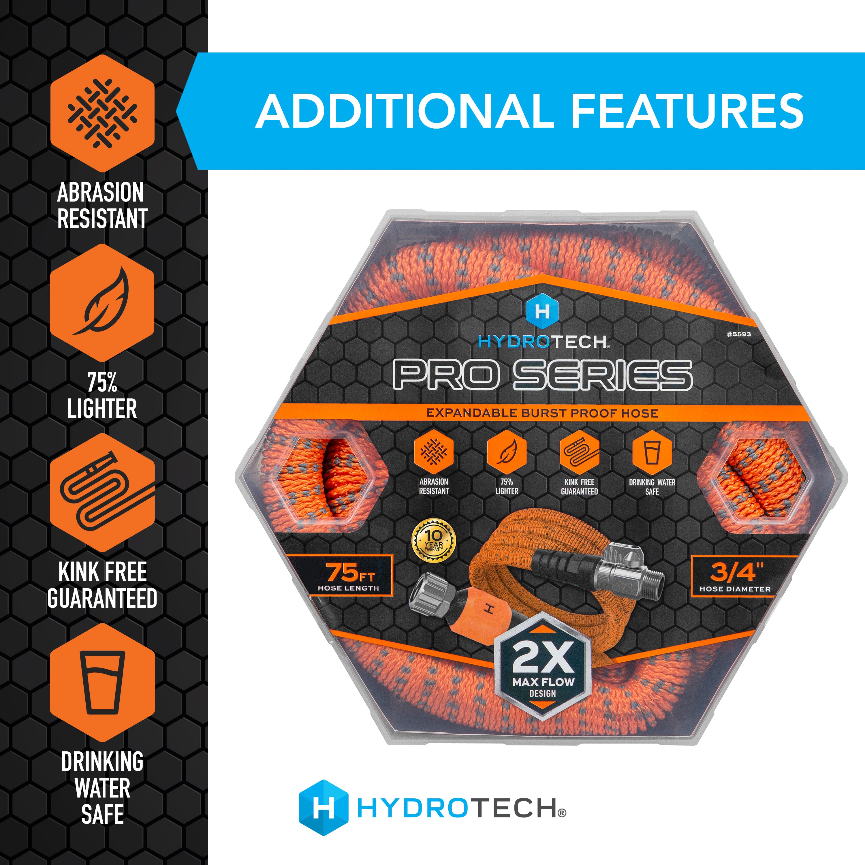 Hydrotech ProSeries Expandable Garden Water Hose - Thumbnail 4