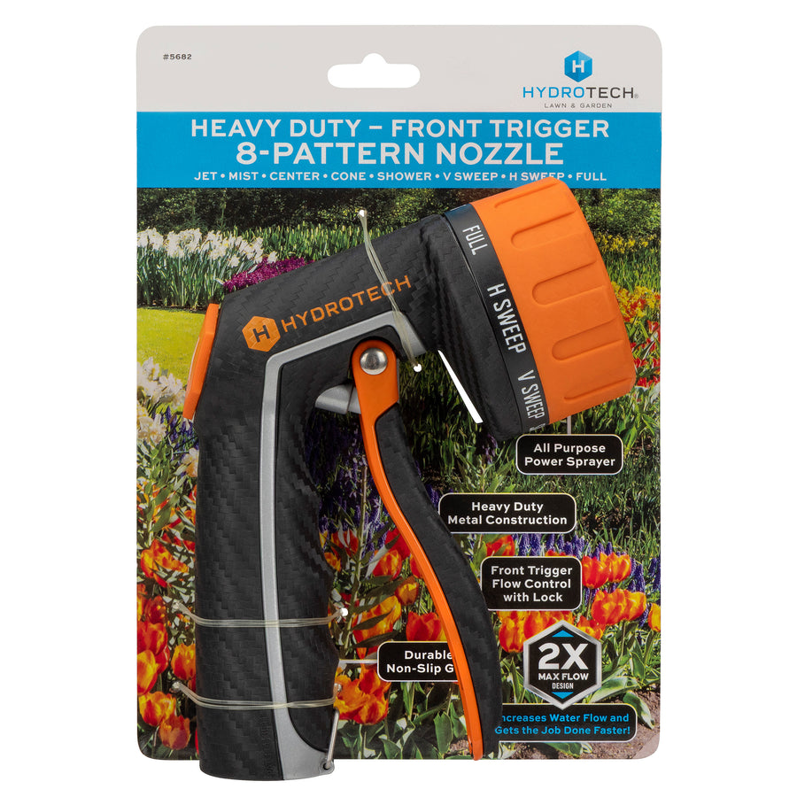 Heavy Duty Front Trigger 8 Pattern Hose Nozzle