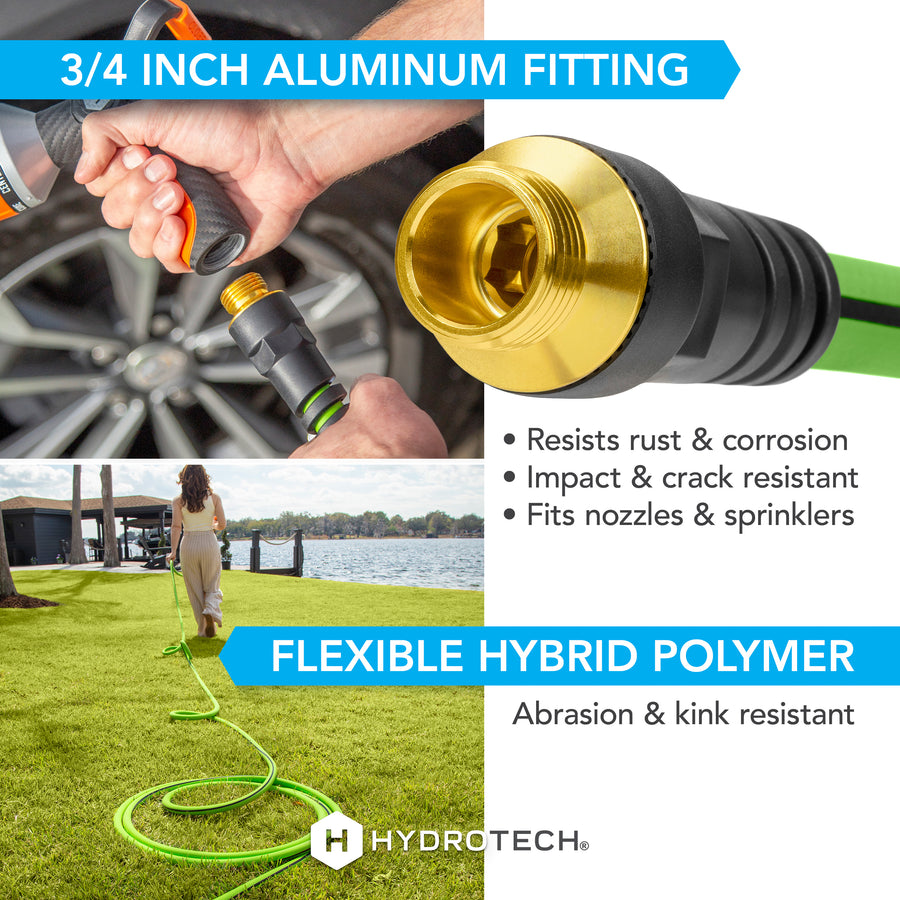 5/8" x 50' Hybrid Polymer Super-Lite Hose - Green