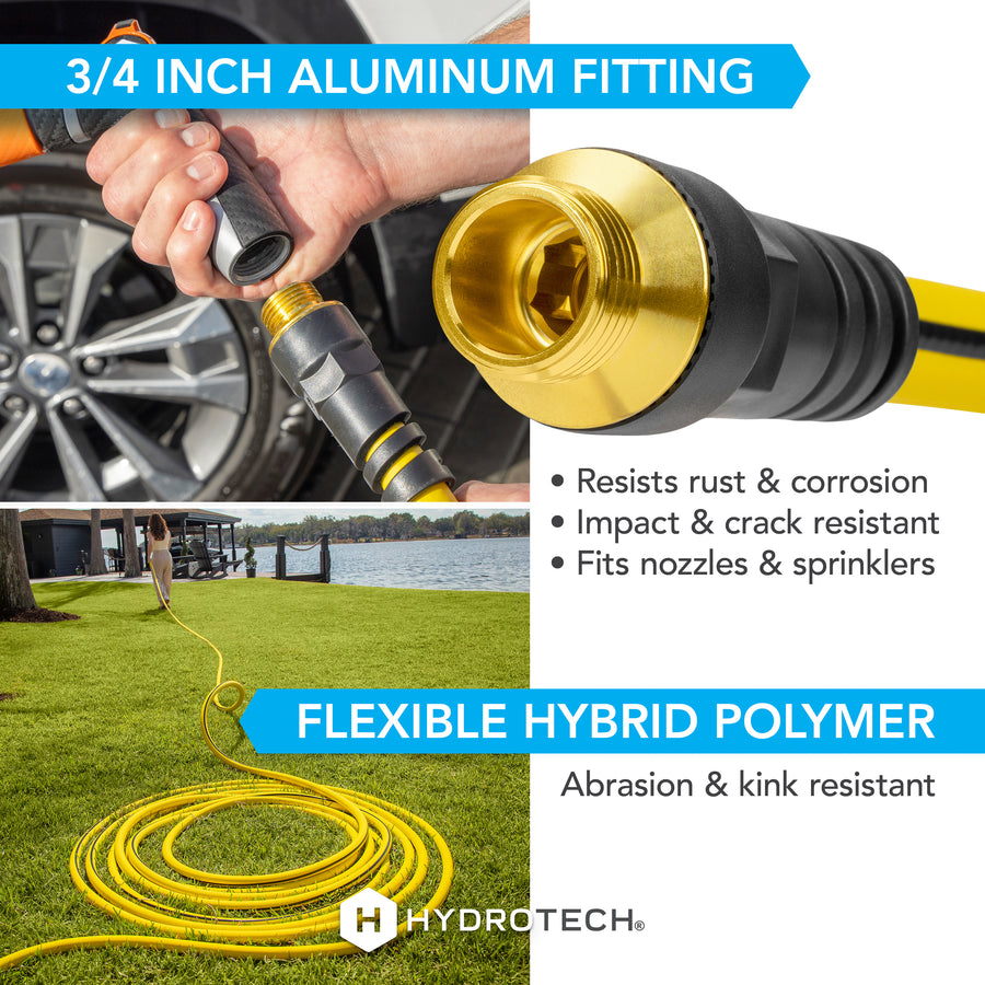 5/8" x 100' Hybrid Polymer Super-Lite Hose - Yellow