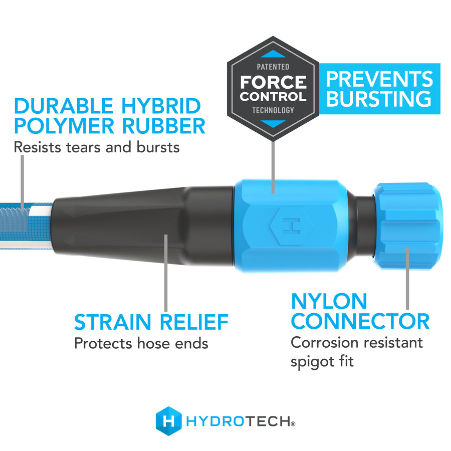 HydroTech Italia 5/8" x 25 ft. Hybrid Polymer Expandable Garden Hose