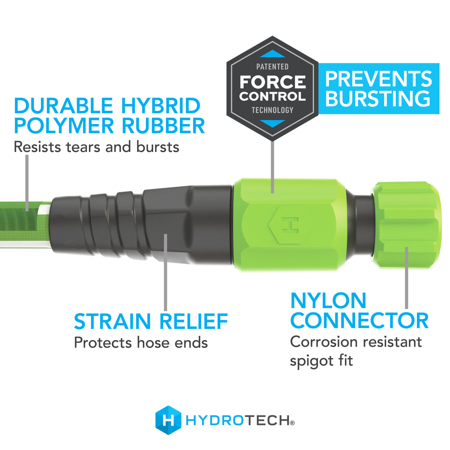 HydroTech Italia 5/8" x 50 ft. Hybrid Polymer Expandable Garden Hose