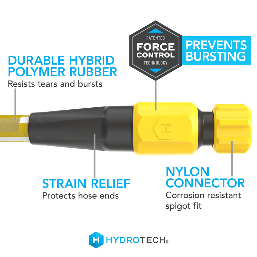 HydroTech Italia 5/8" x 100 ft. Hybrid Polymer Expandable Garden Hose
