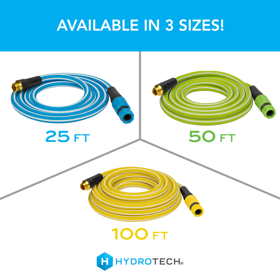 HydroTech Italia 5/8" x 100 ft. Hybrid Polymer Expandable Garden Hose